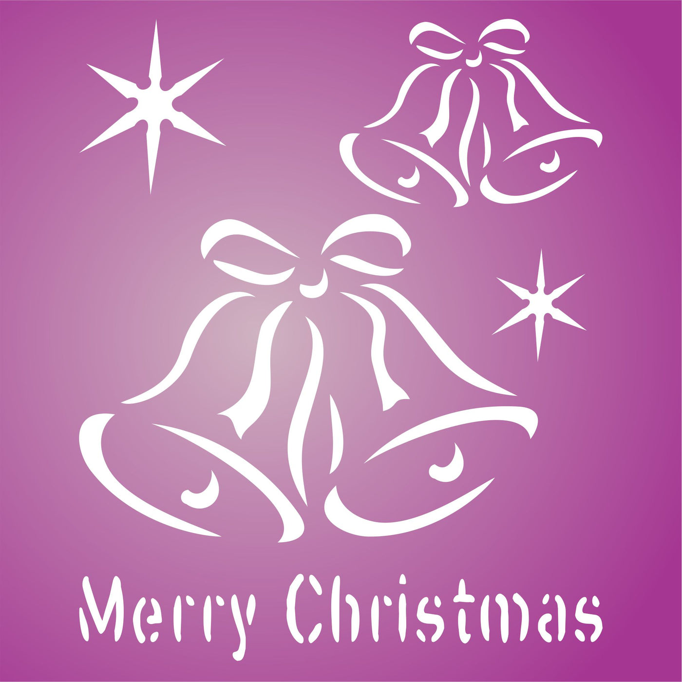 Christmas Bells Stencil - Bell Christmas Cards or Decorations