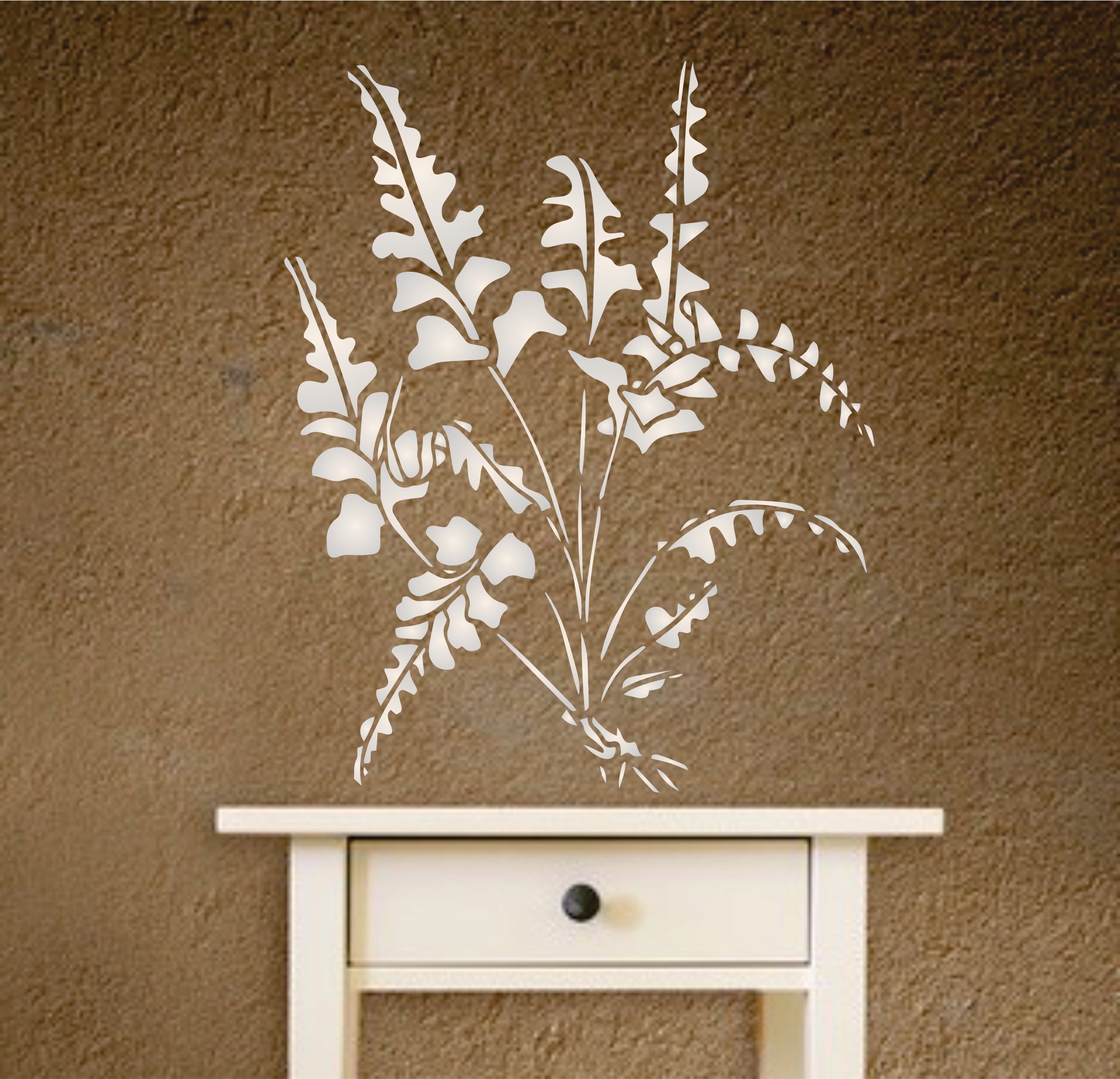 Fern Plants Stencil - Tropical Sword Ferns