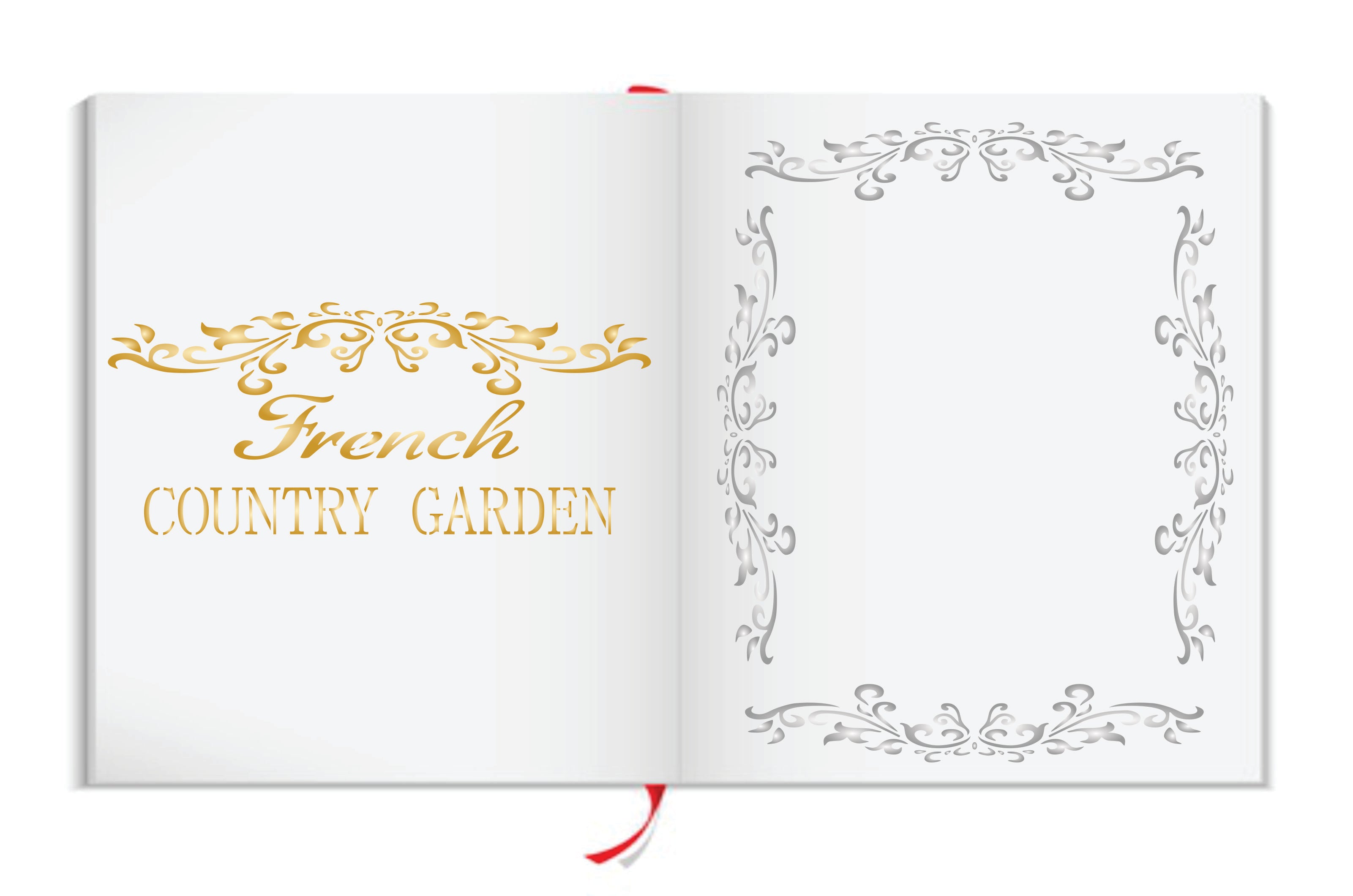 French Country Stencil - Vintage French Garden Word