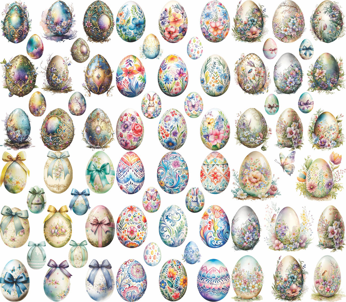 Easter Eggs Rice Paper, 20.32 x 26.67 cm - for Decoupage Furniture Crafts
