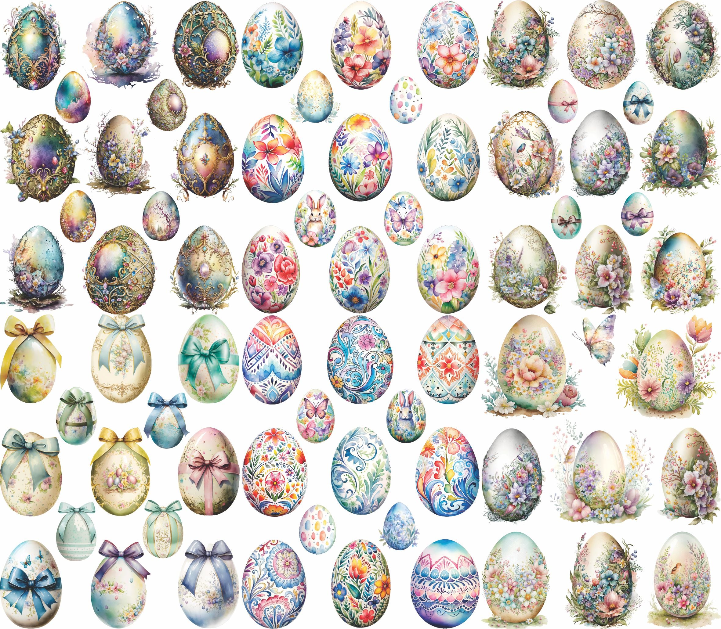 Easter Eggs Rice Paper, 8 x 10.5 inch - for Decoupage Furniture Crafts