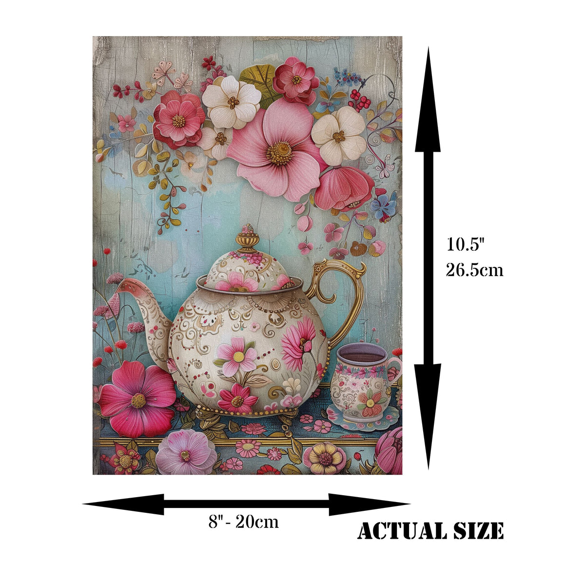 Tea Tand Macaroons Decoupage Rice Paper, 20.32 x 26.67 cm - for Scrapbooking Cards Crafts