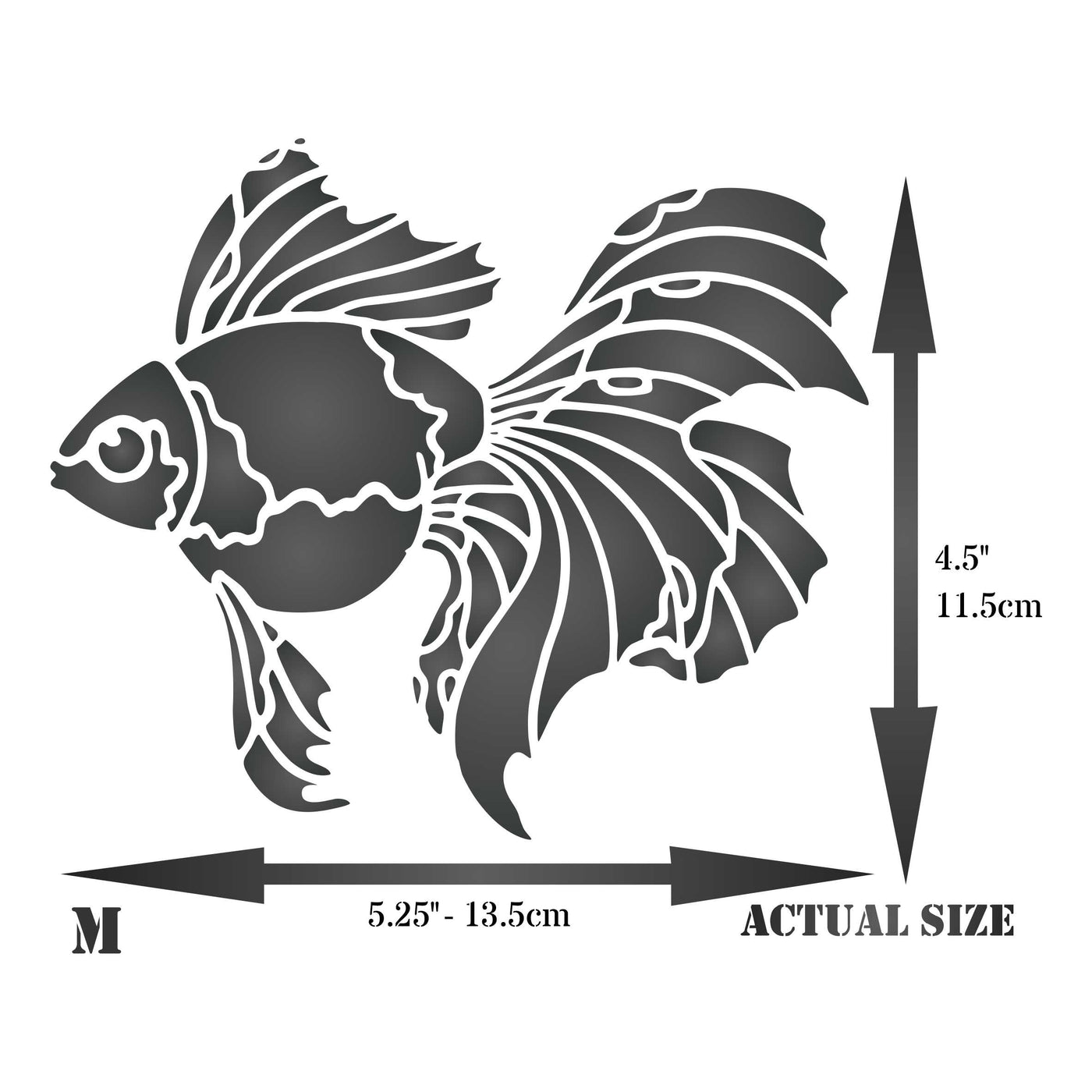 Goldfish Stencil - Fresh Water Pond Aquarium Fish