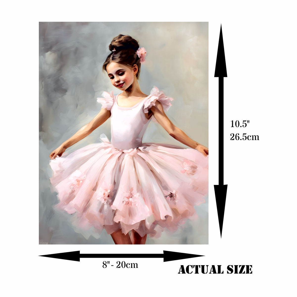 Little Ballerinas Rice Paper, 20.32 x 26.67 cm - for Decoupage Furniture Crafts