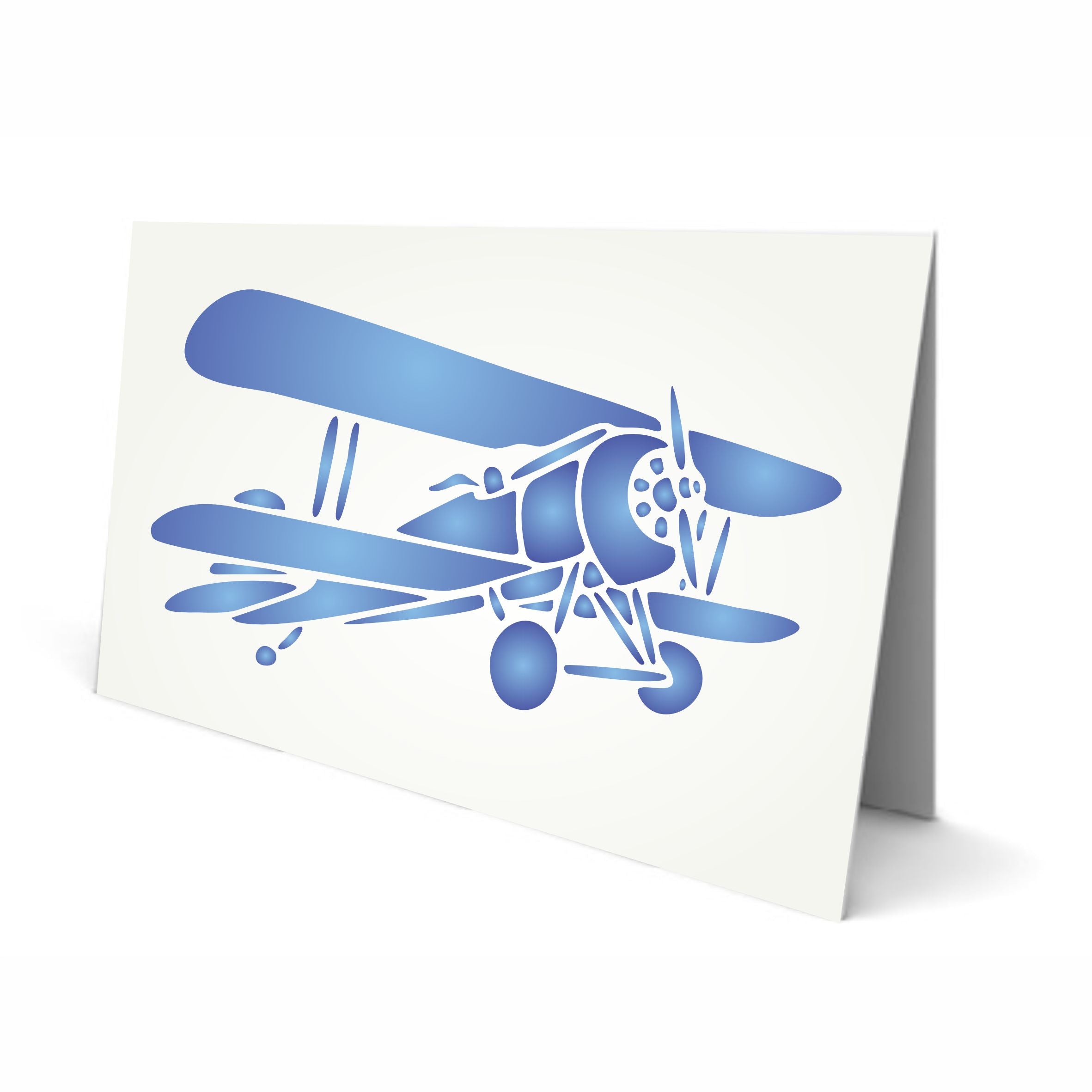 Vintage Plane Stencil - Biplane Aeroplane Aircraft