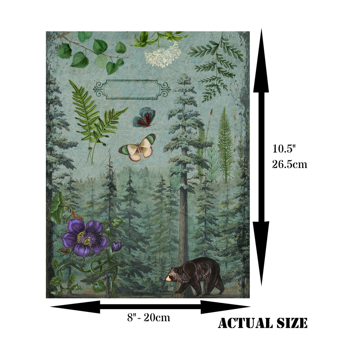 Woodland Rice Paper, 20.32 x 26.67 cm - for Decoupage Scrapbooking Craft