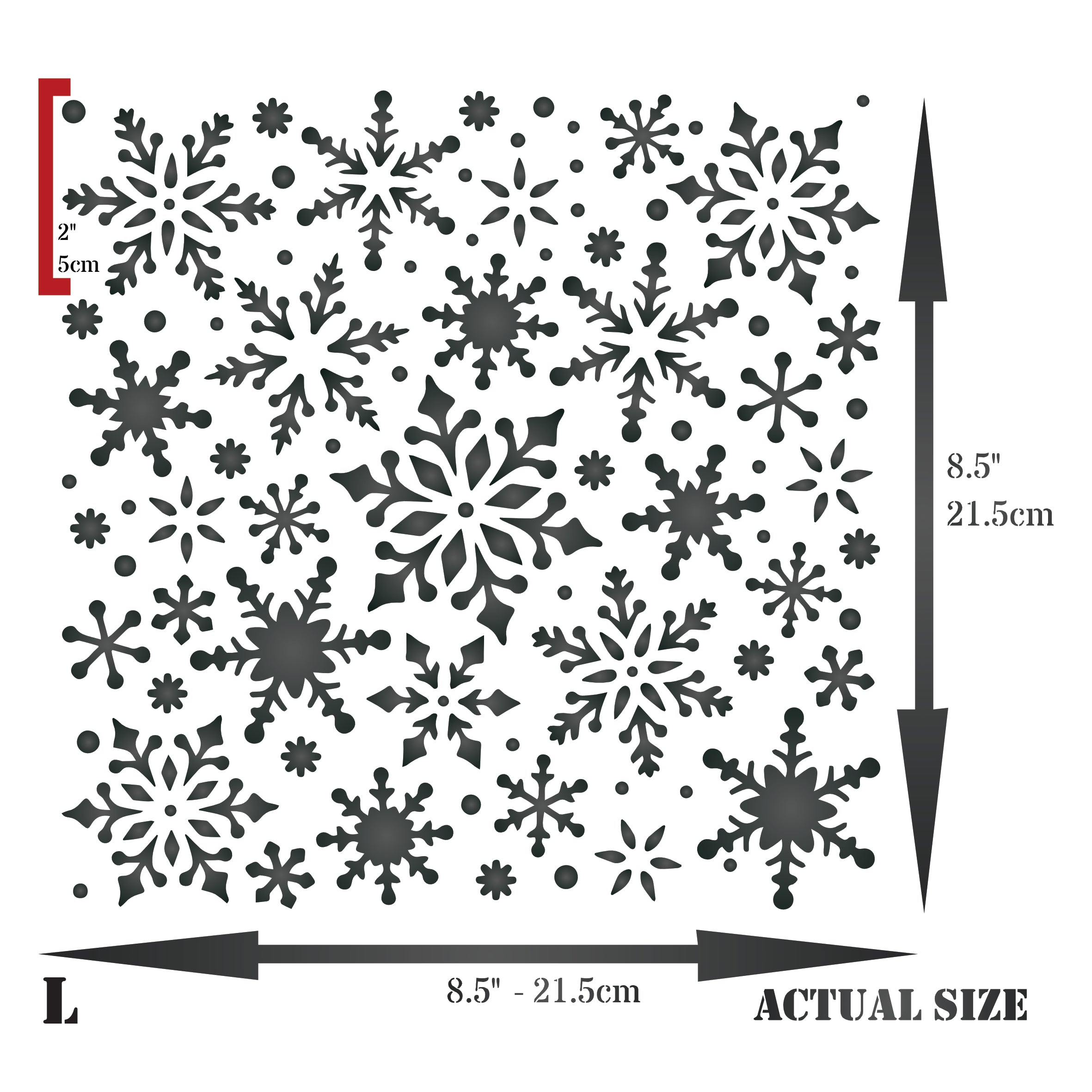 Allover Snowflakes Stencil - Christmas Snowpaper