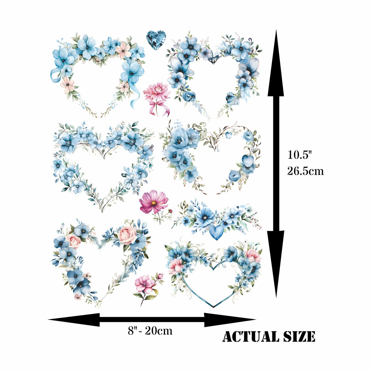 Valentines Day Rice Paper, 20.32 x 26.67 cm - for Decoupage Furniture Crafts