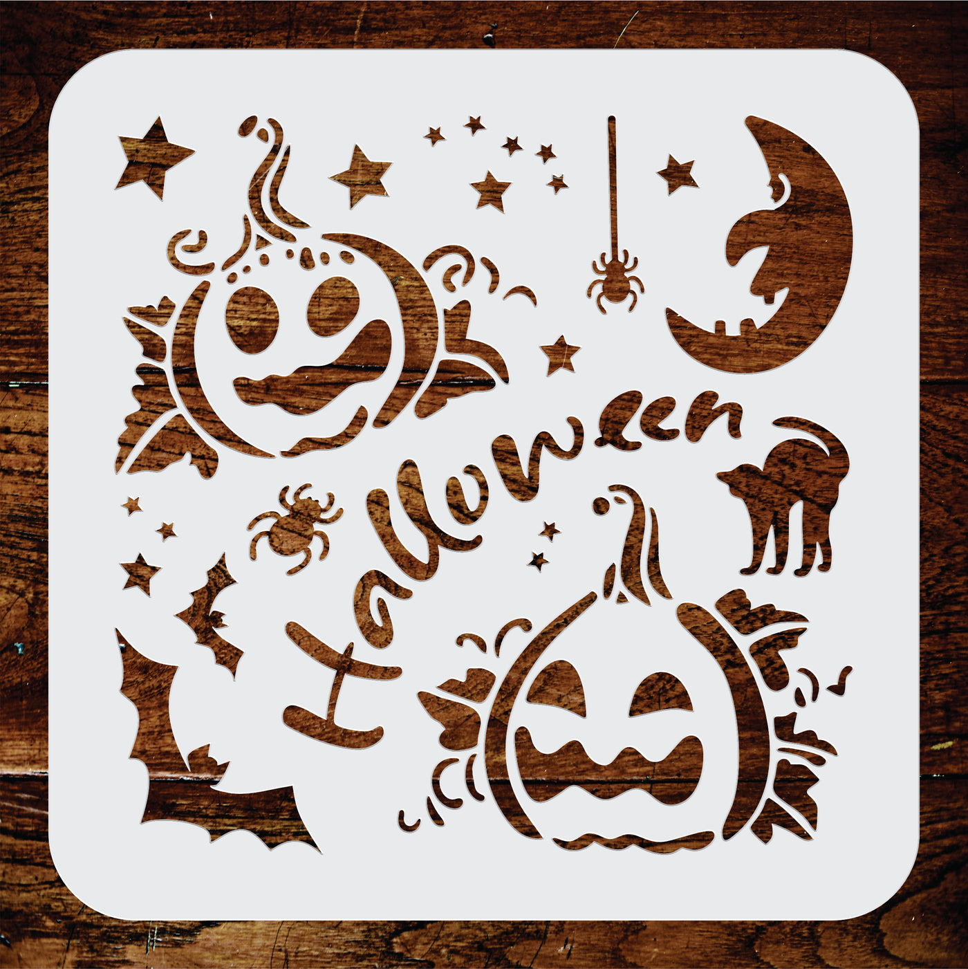 Halloween Pumpkins Stencil - Thanksgiving Decoration Cards Posters