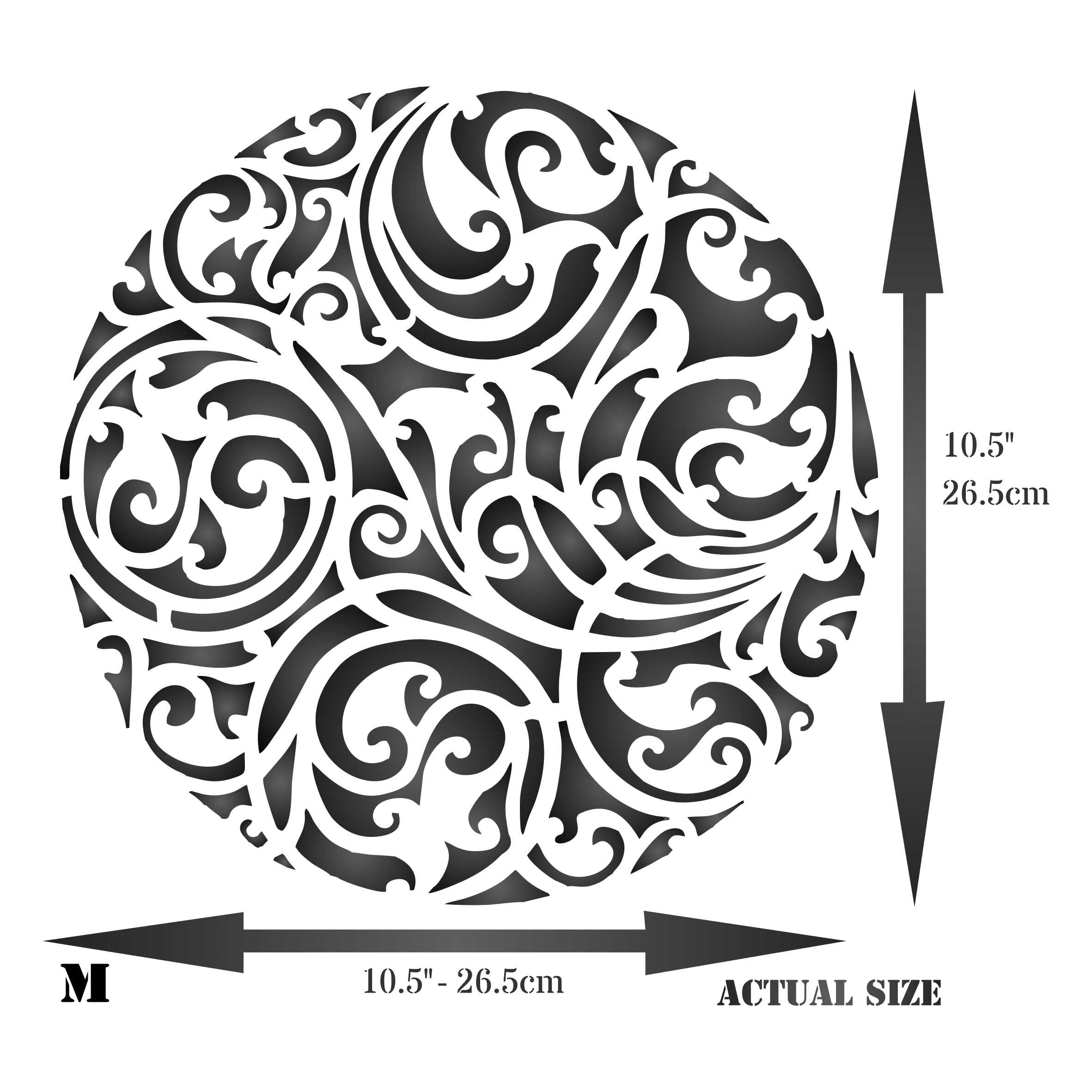 Nouveau Mandala Stencil - Art Nouveau Deco Jugenstil Accent