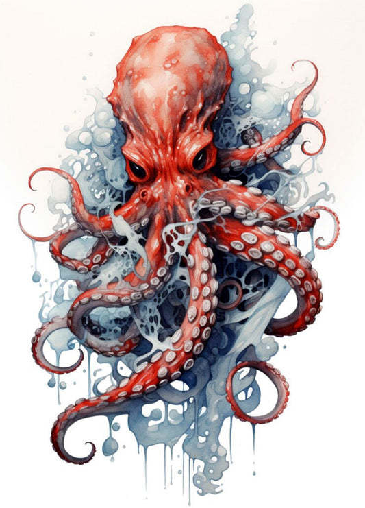 Octopus Rice Paper, 29.21 x 40.64 cm - for Decoupage Print Crafts