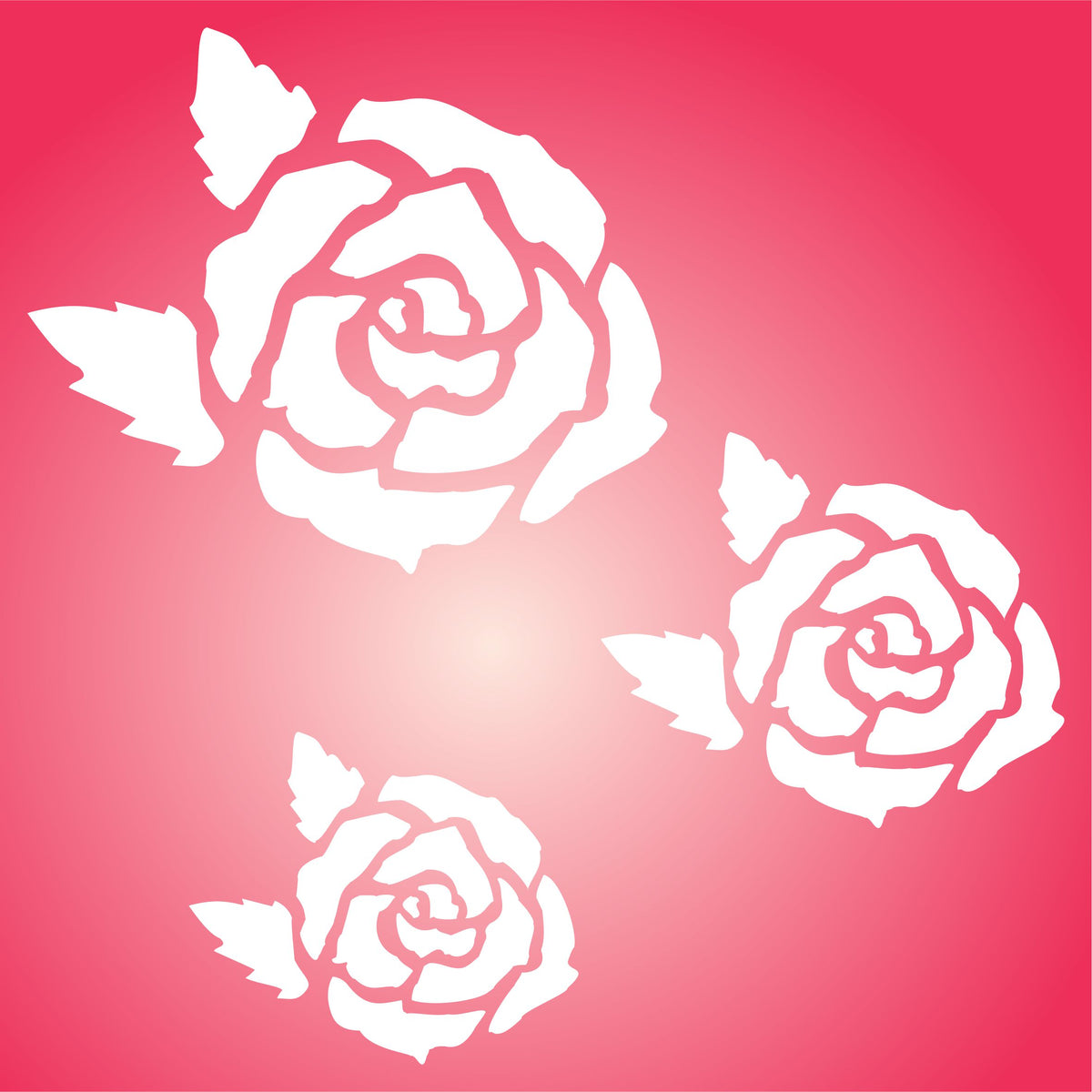Rose Mural Stencil - Flower Floral Mural Art
