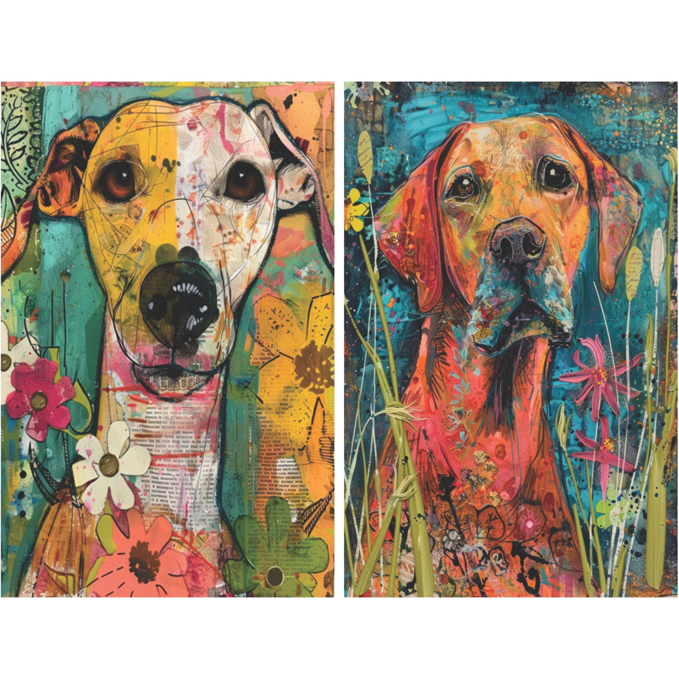 Dogs Decoupage Rice Paper, 8 x 10.5 inch - for Decoupage Scrapbooking Crafts