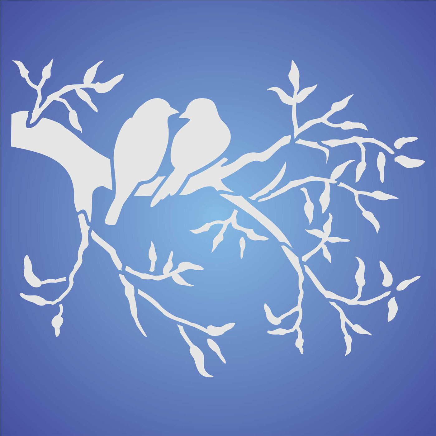 Love Birds Stencil - Love Bird on a Branch