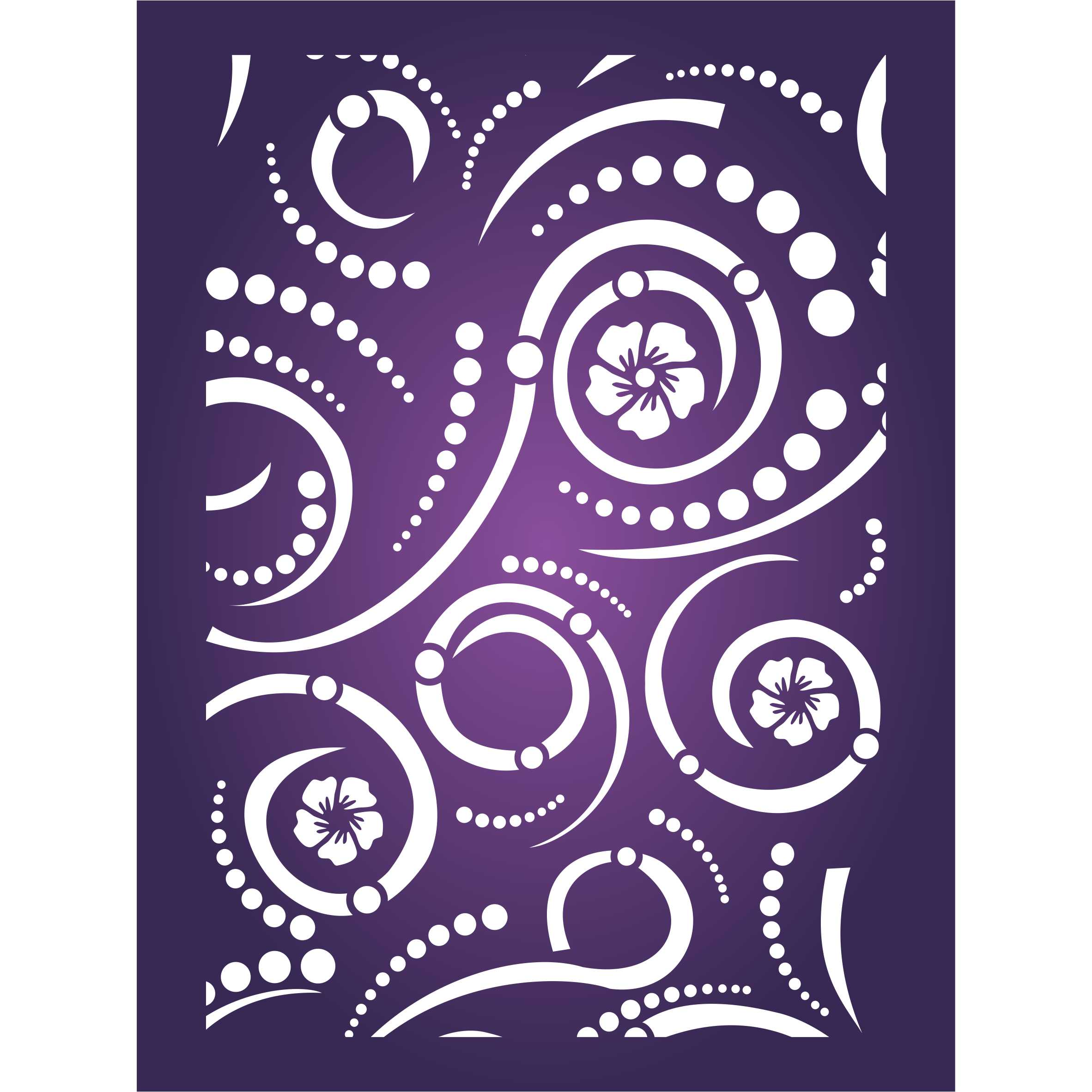 Swirls Layering Stencil, 4.5 x 6.5 inch - Layering use to add Texture and Design