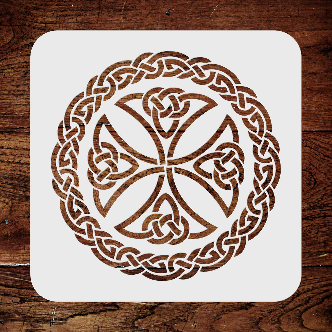 Celtic Cross Stencil - Irish Celts Viking Knotwork Woven Ethnic Braided