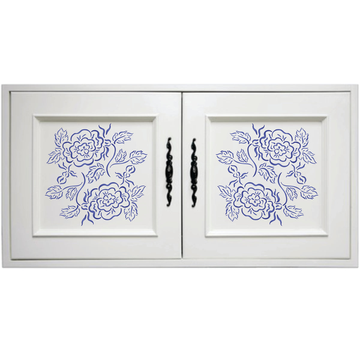 Victorian Embroidery Stencil - Vintage Floral Embroidery Tile Pattern