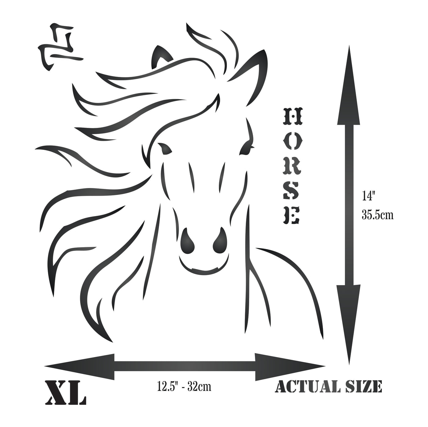 Horse Head Stencil - Animal Farm Chinese Year of The Horse