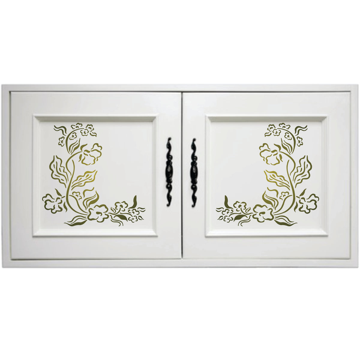 Victorian Embroidery Stencil - Vintage Floral Embroidery Tile Pattern