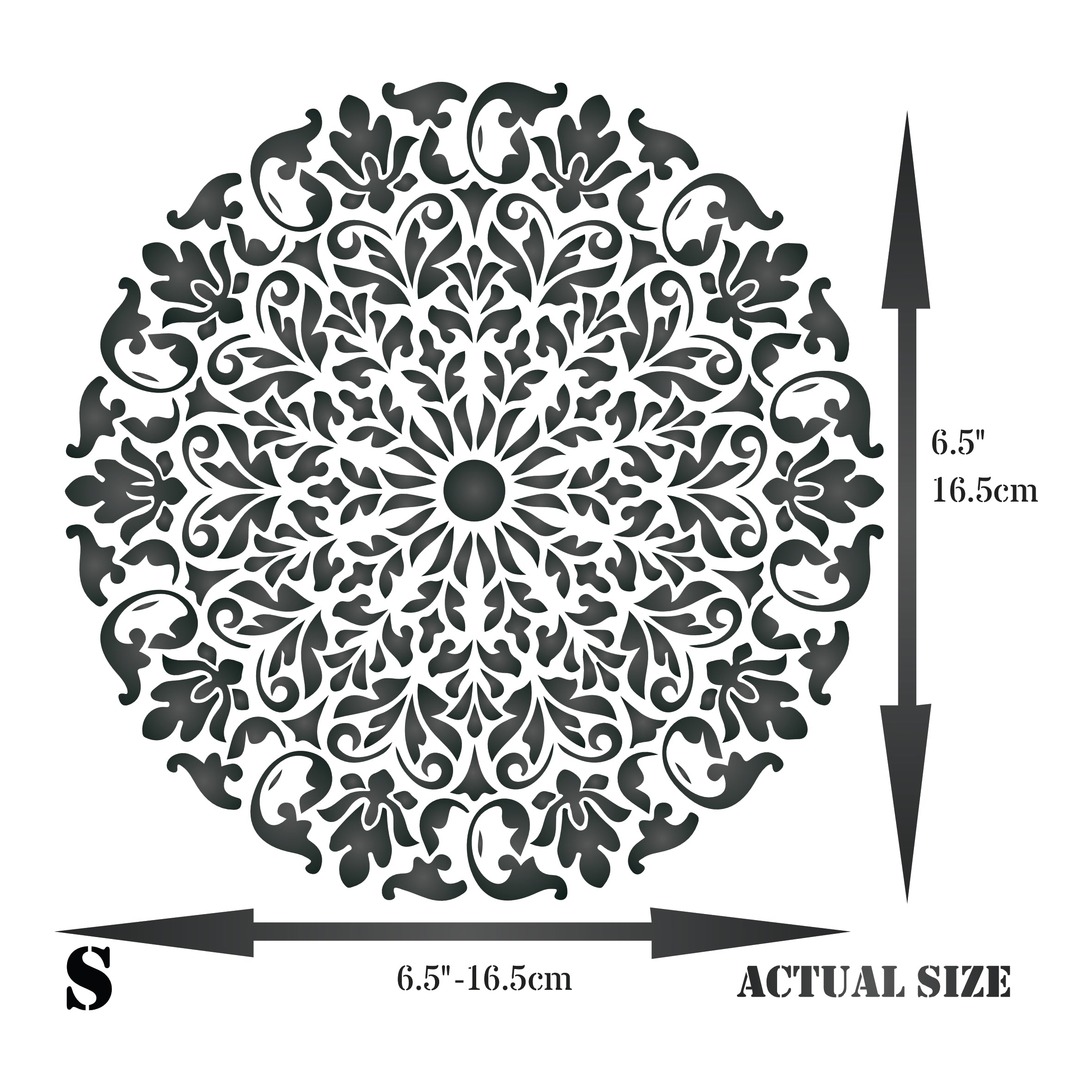 Ceiling Rose Stencil - Mandala Architectural Decorative Element