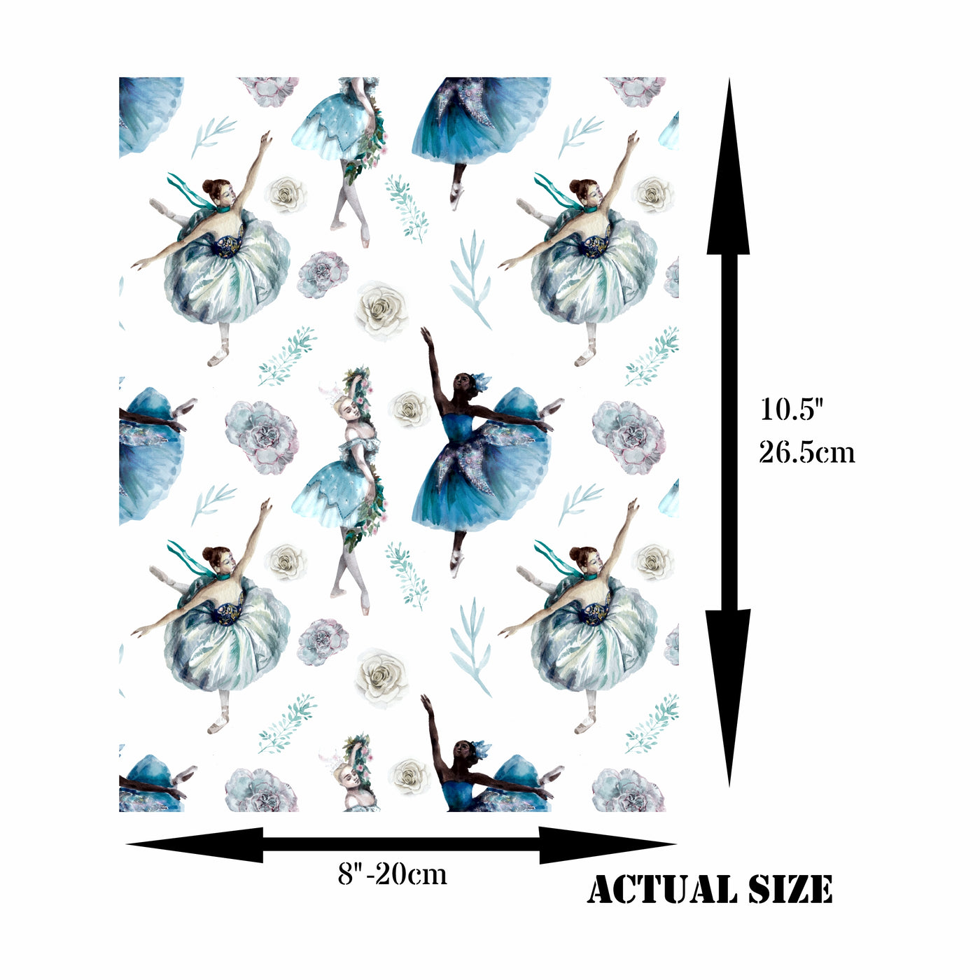 Ballet Theme Rice Paper- 6 x Different Printed Mulberry Paper Images 30gsm