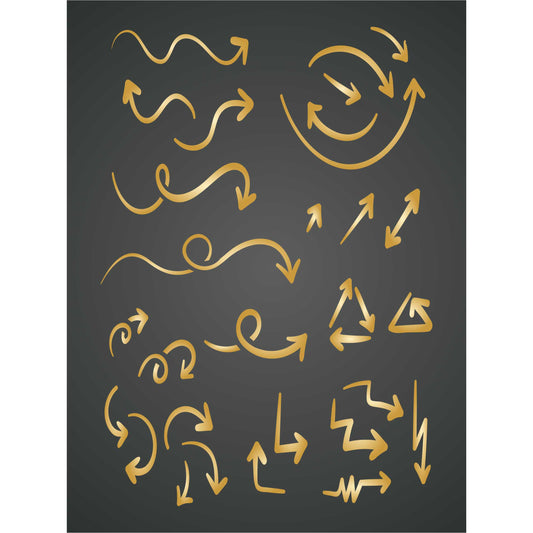 Arrows Layering Stencil, 11.43 x 16.51 cm - Layering use to add Texture and Design