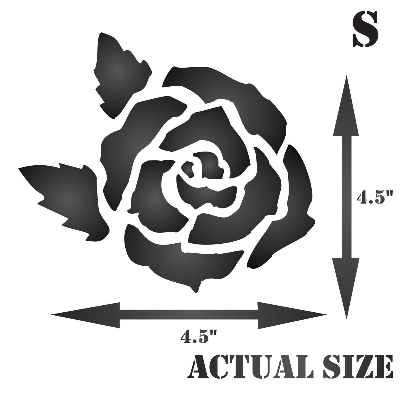 Rose Stencil - Classic Large Flower Floral