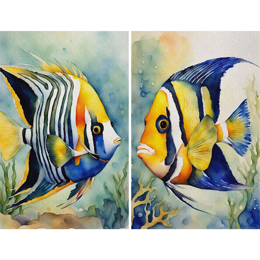 Fish Decoupage Rice Paper, 20.32 x 26.67 cm - for Decoupage Scrapbooking Crafts
