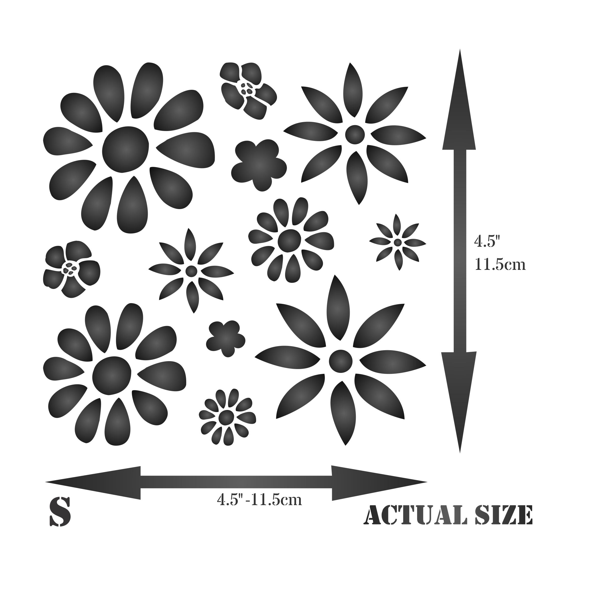 Flower Power Stencil - Mix Media Layering Flower