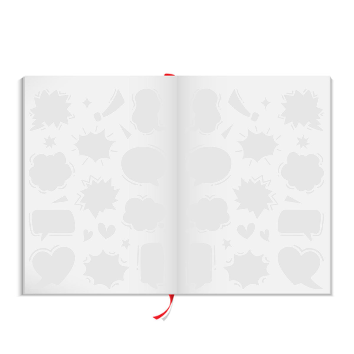 Speech Bubbles Layering Stencil, 11.43 x 16.51 cm - Speech Balloons Mask use to Add Texture