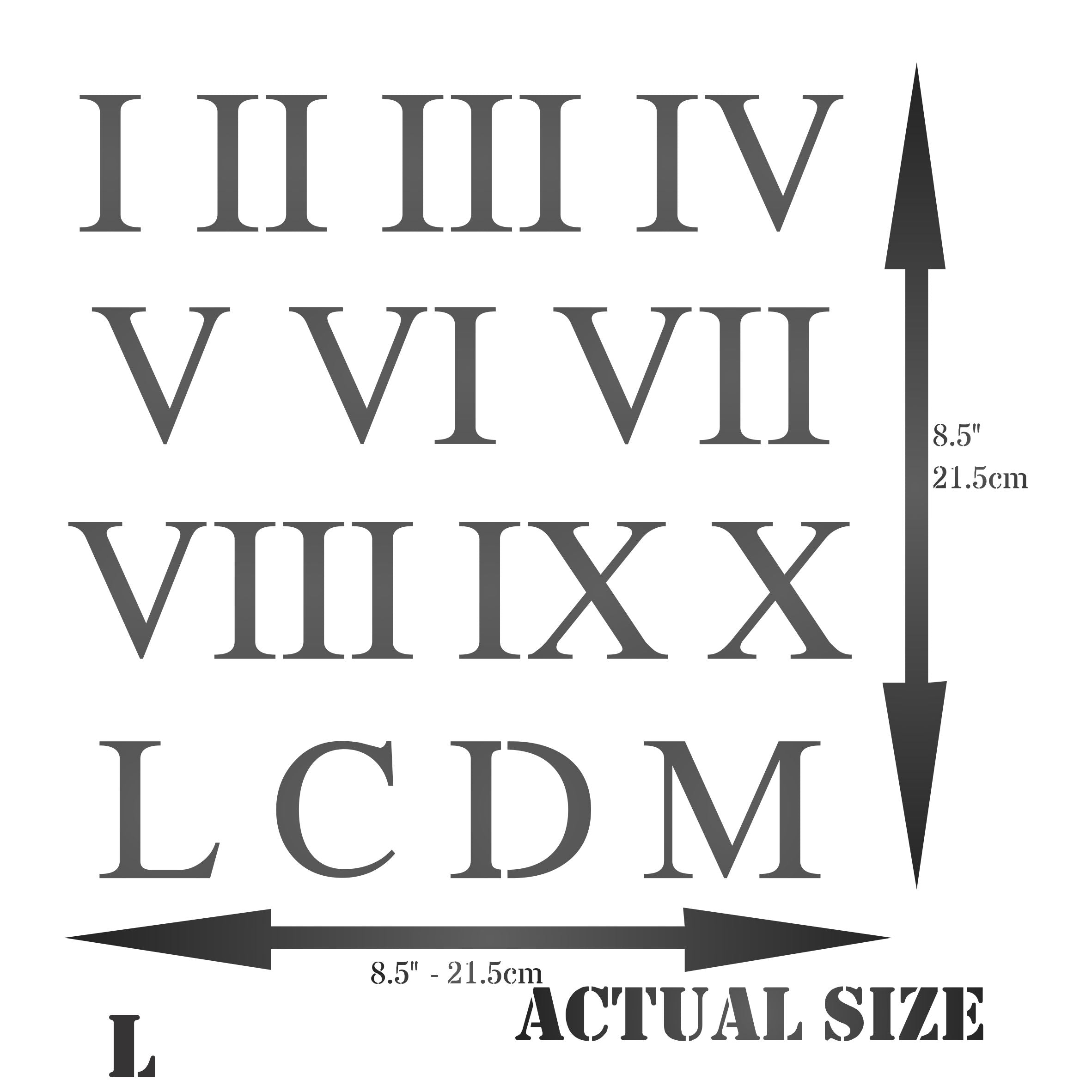 Roman Numeral Stencil - Wording Words and Quote