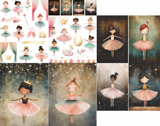Ballerinas Rice Paper, 20.32 x 26.67 cm ÃƒÂ¢Ã¢â€šÂ¬Ã¢â‚¬Å“ for Decoupage Cards Craft