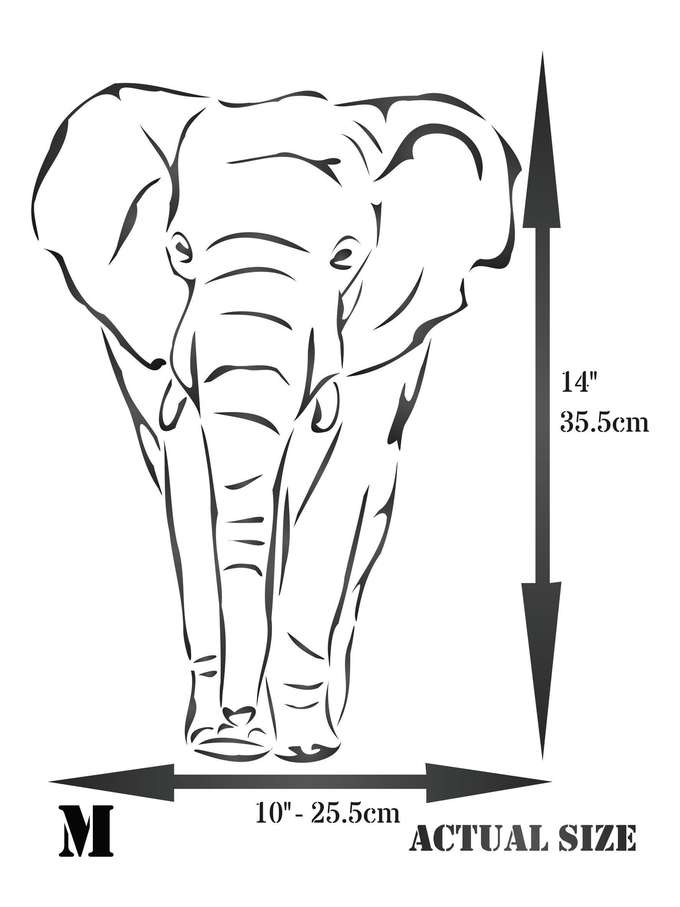 African Elephant Stencil - African Animal Wildlife