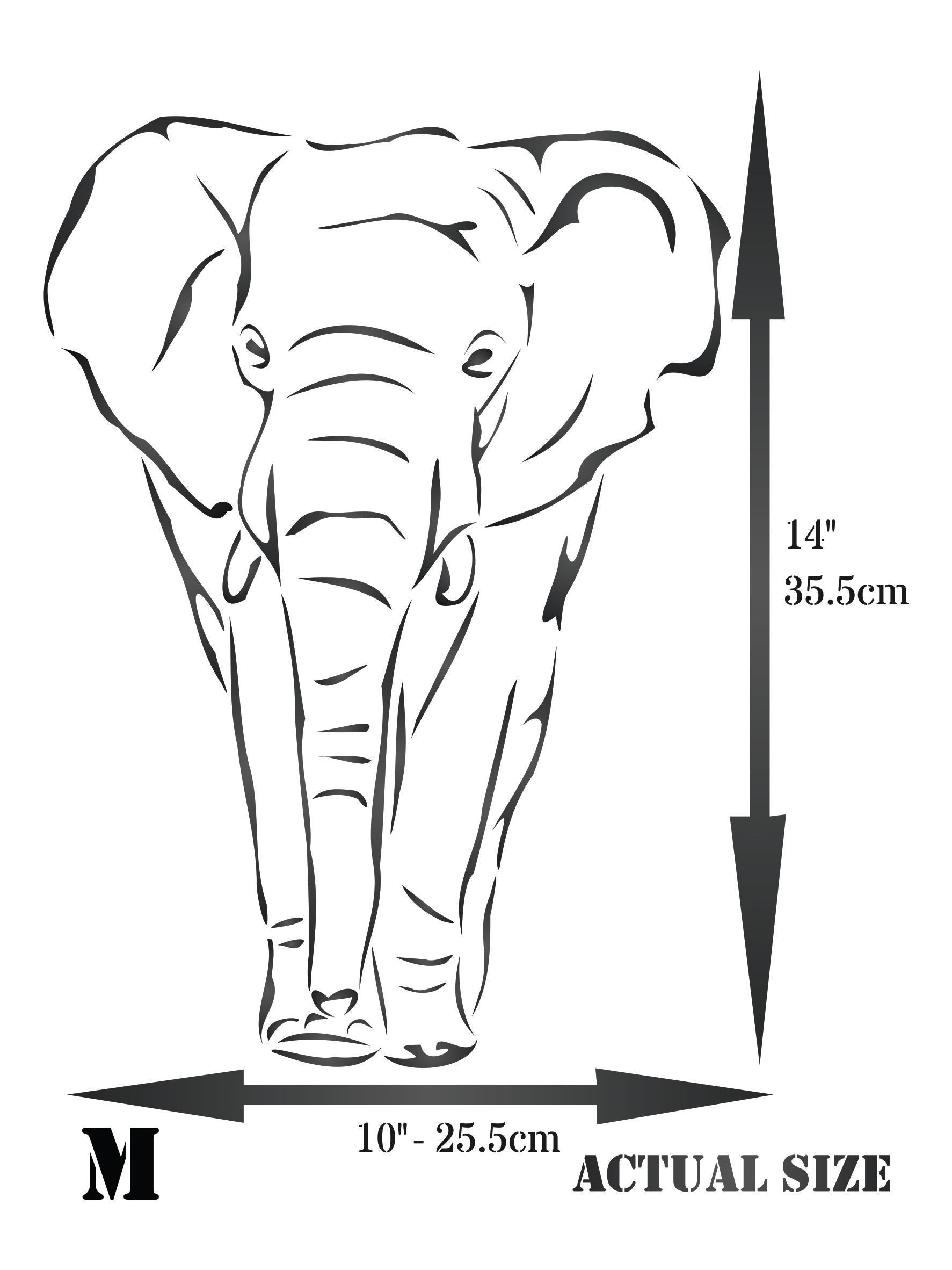 African Elephant Stencil - African Animal Wildlife