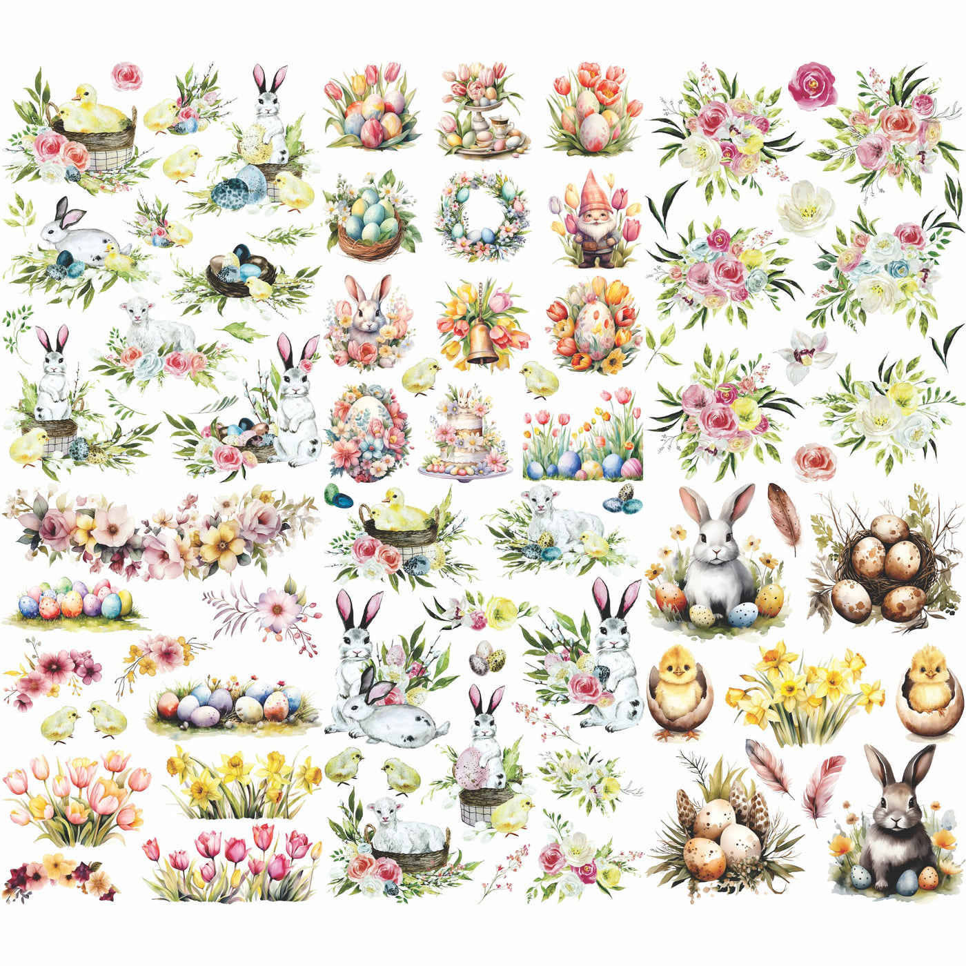 Easter Watercolour Rice Paper, 8 x 10.5 inch - for Decoupage Crafts