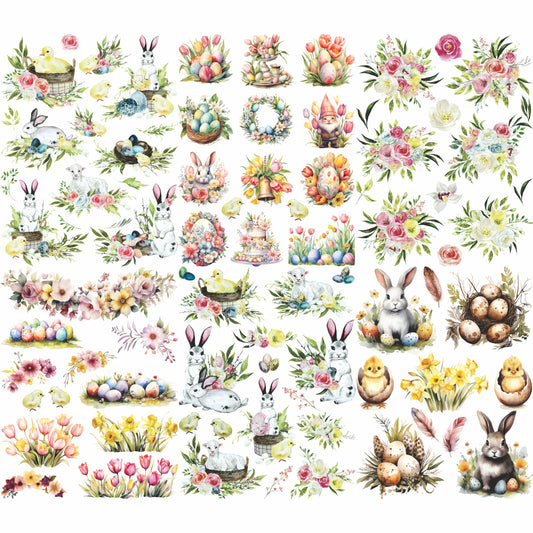 Easter Watercolour Rice Paper, 20.32 x 26.67 cm - for Decoupage Crafts
