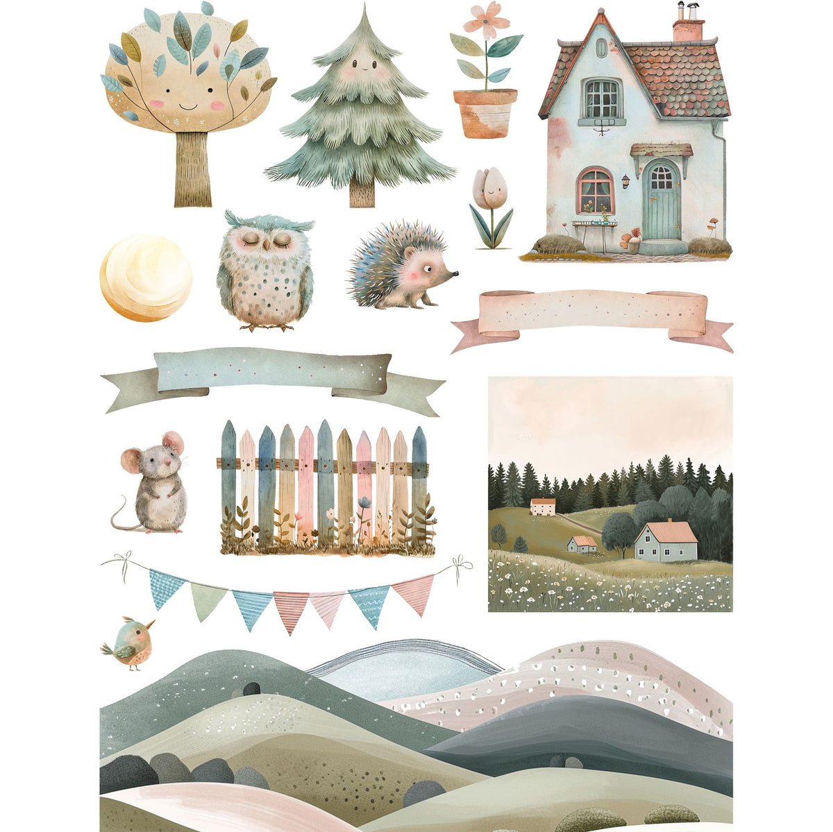 Nordic Ocean Rice Paper, 20 x 26,6cm (6pc) - 6 Designs for Scrapbooking Cards Crafts, Decoupage by CRAFT KREATIVELY