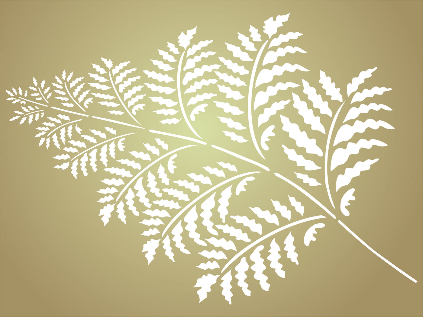 Fern Stencil - Classic Large Leaves Lady Ferns