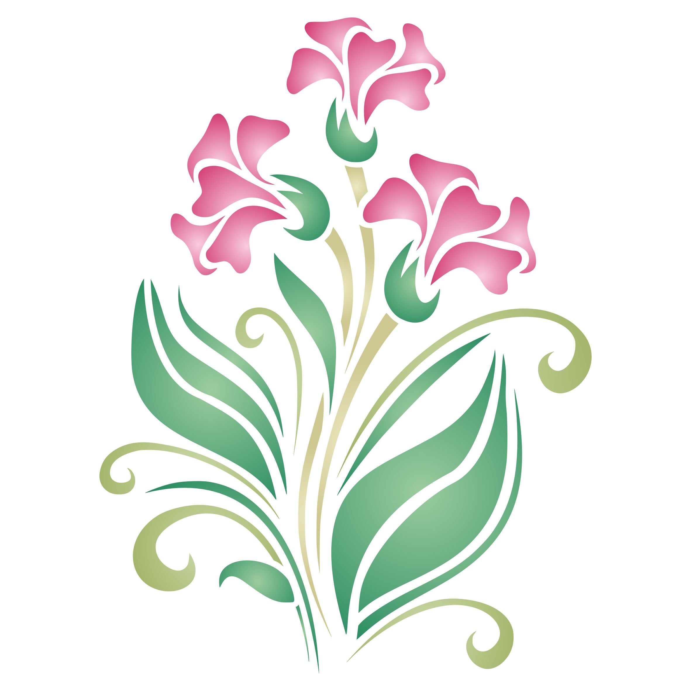 Petunia Stencil - Spring Flower Floral Perennial