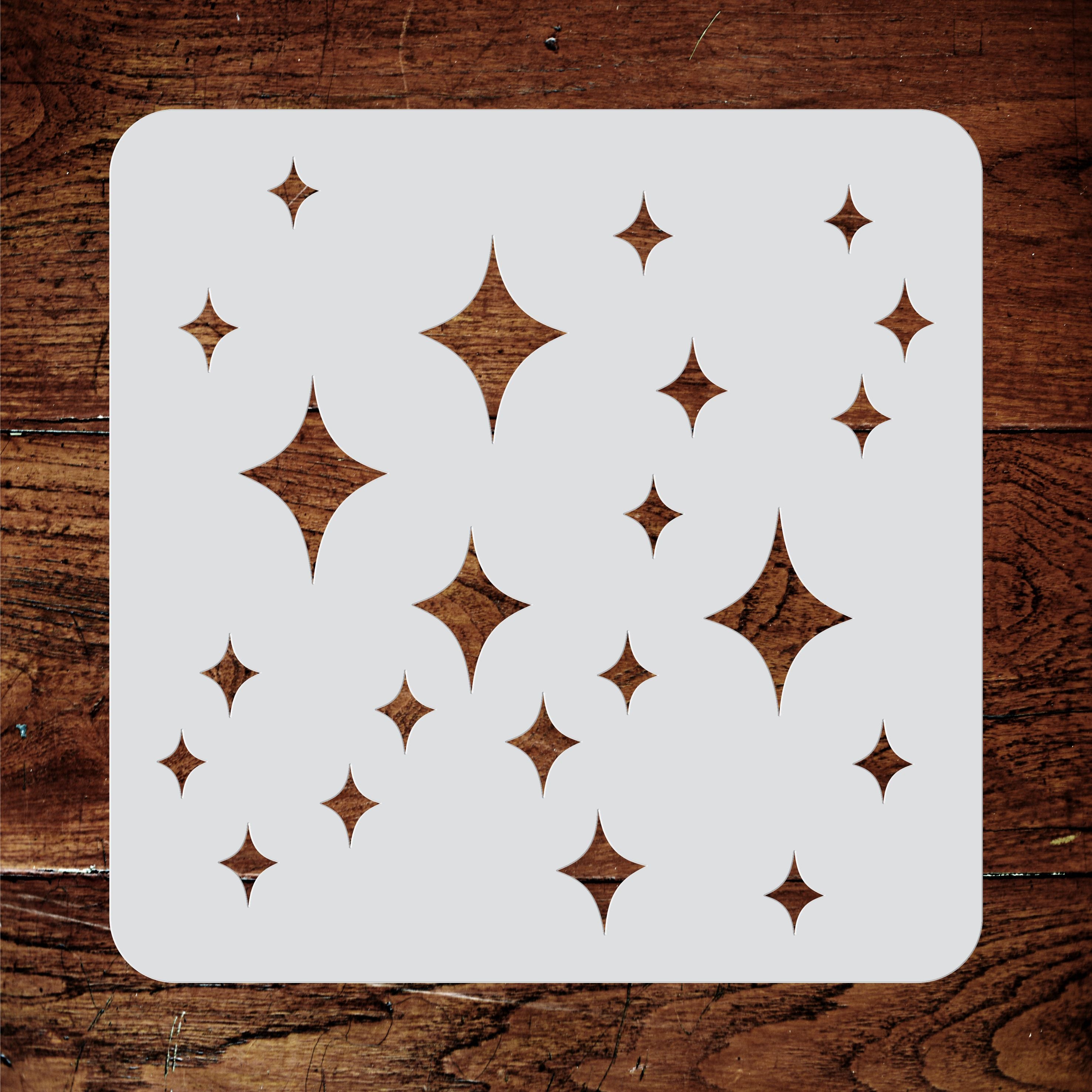 Retro Stars Stencil - Scrapbooking Valentines