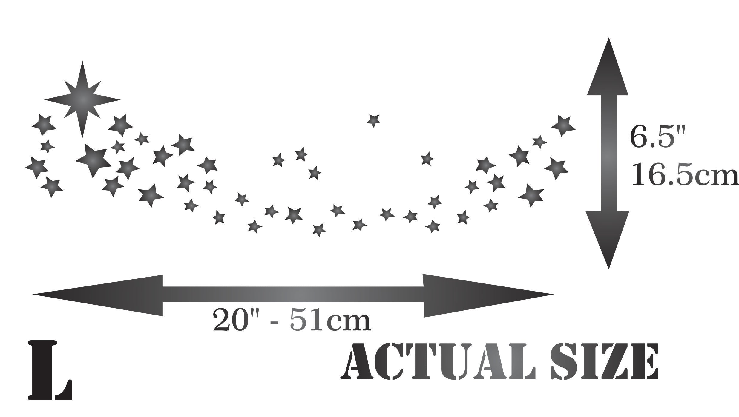 Stars Stencil - Celestial Star Border for Painting Template