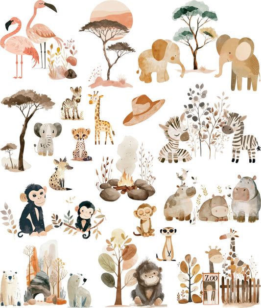 Boho Safari Decoupage Rice Paper, 29.21 x 36.83 cm - for Journal Cards Crafts