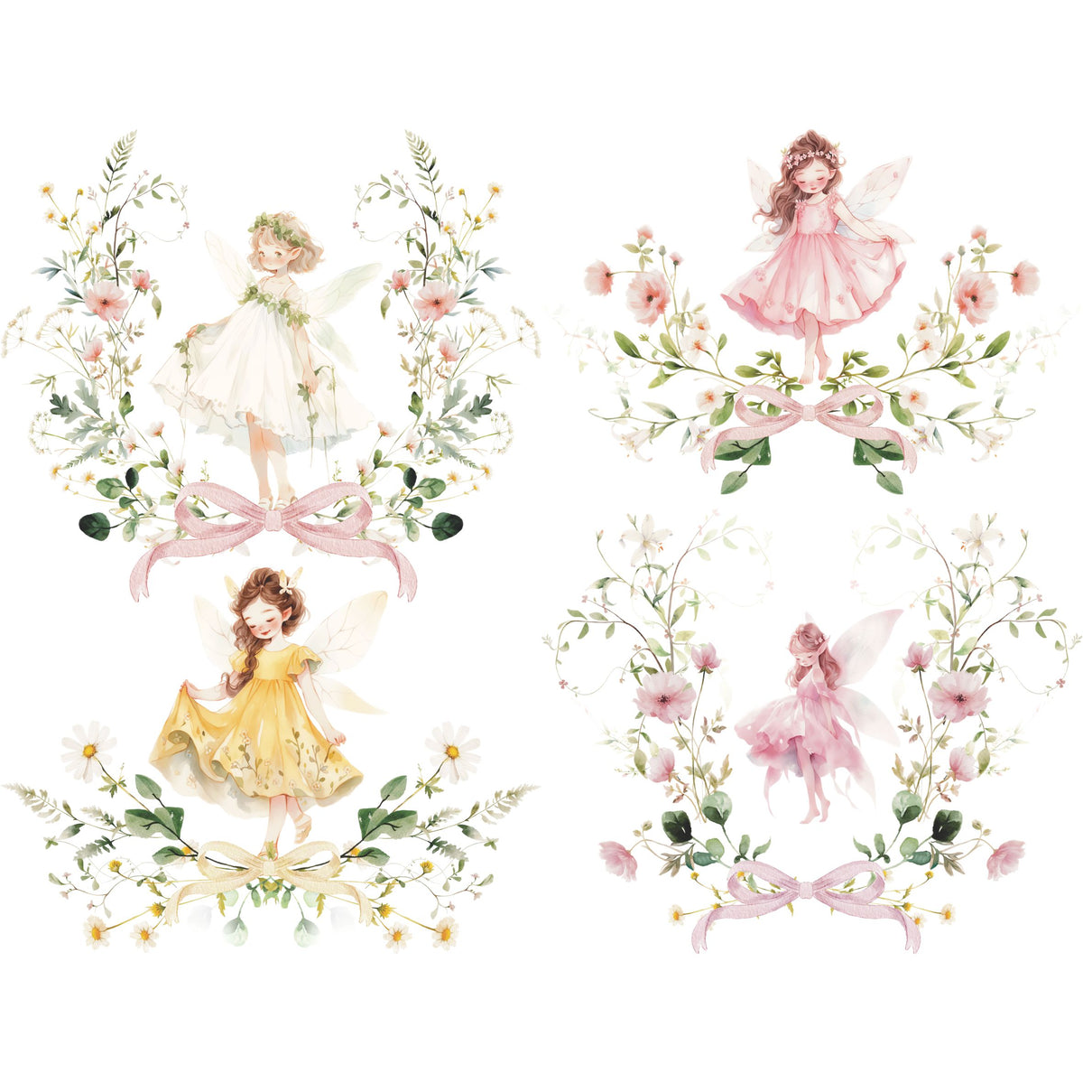Fairy Frames Rice Paper, 20.32 x 26.67 cm - for Decoupage Scrapbooking Cards Craft