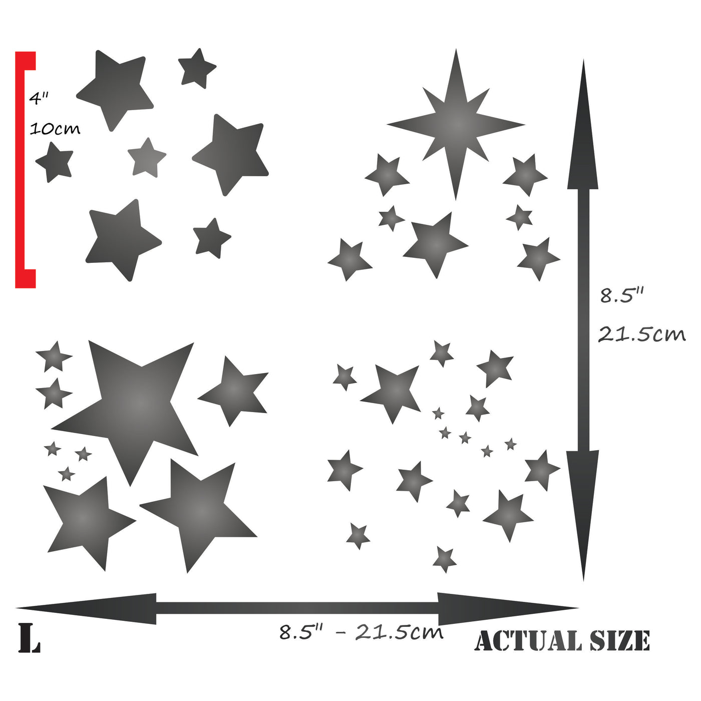 Stars Stencil - Stars Sky Cluster