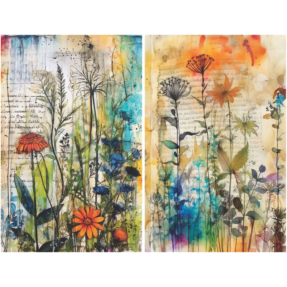 Garden Decoupage Rice Paper, 20.32 x 26.67 cm - for Decoupage Scrapbooking Crafts