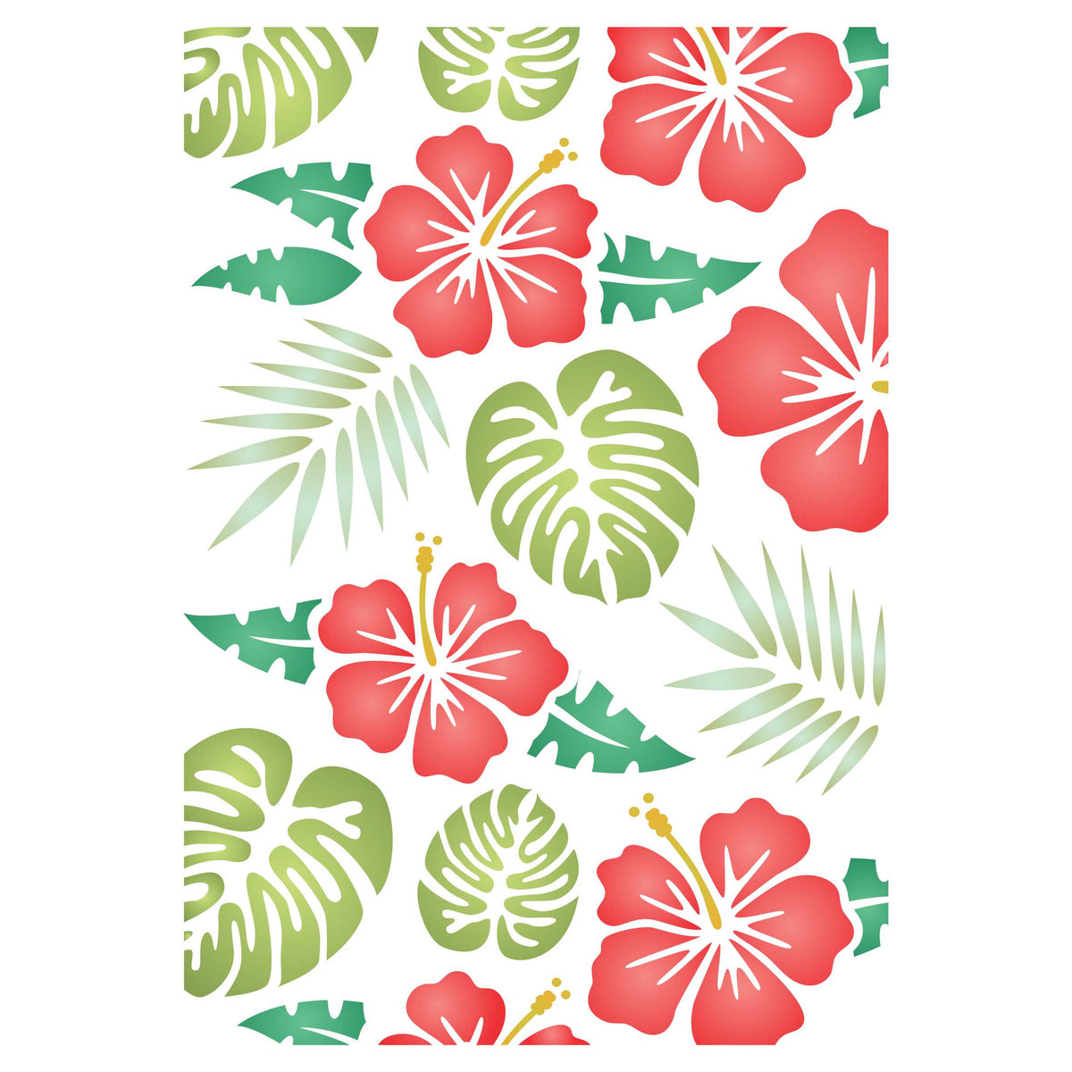 Tropical Layering Stencil, 11.43 x 16.51 cm - Layering use to add Texture and Design