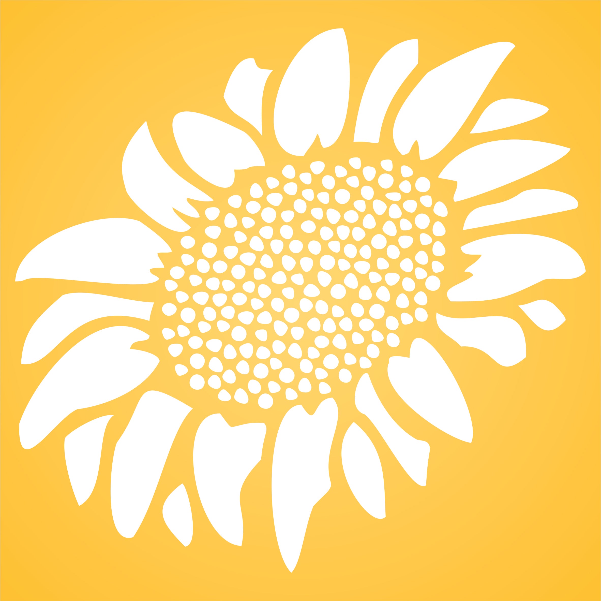 Sunflower Stencil - Flower Floral Art