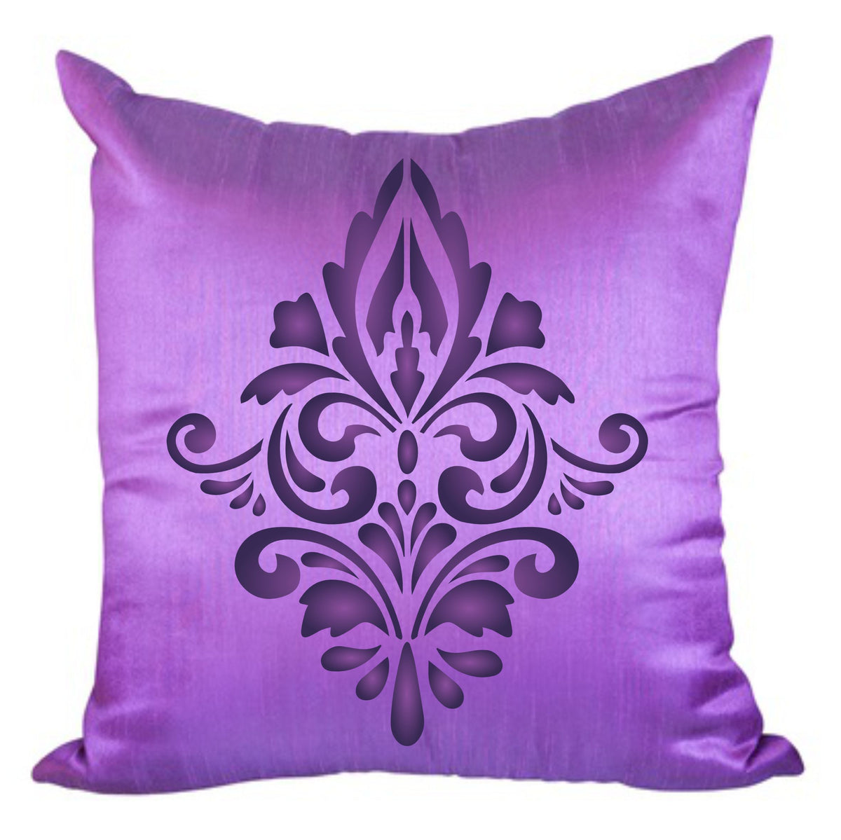 Simple Damask Stencil - Vintage Damask Simple Alloverpaper Pattern