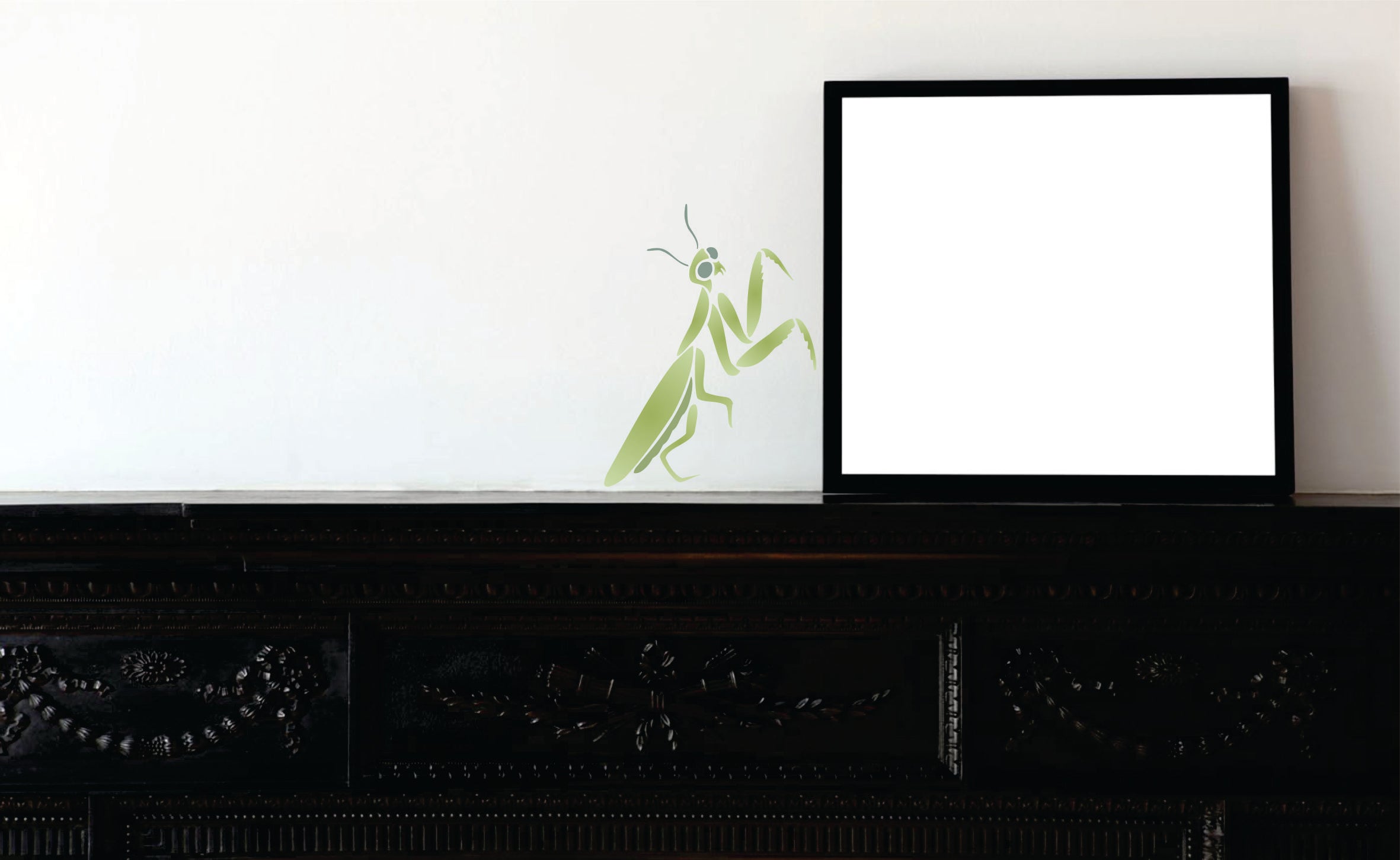 Praying Mantis Stencil, 2.5 x 3 inch - Garden Insect Bug