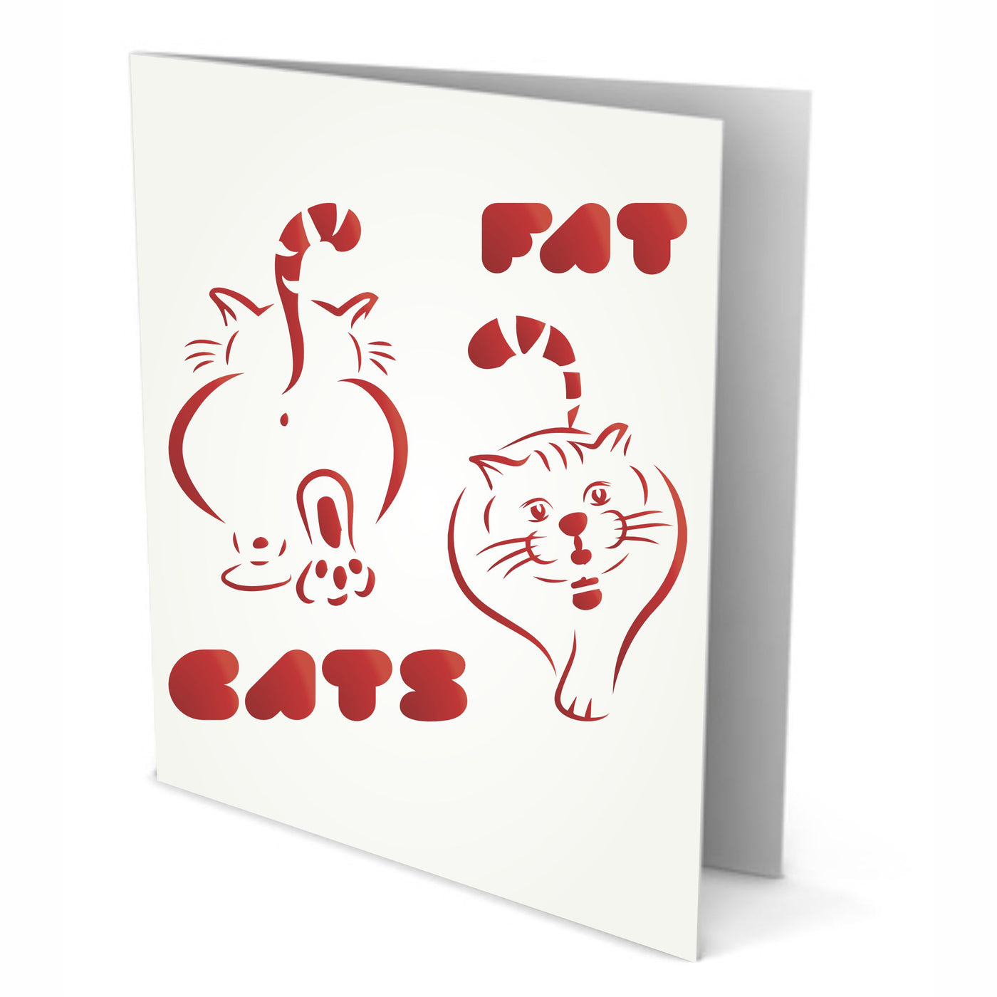 Fat Cats Stencil - Big Cat Feline